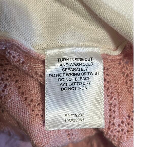 Alfred Dunner Pink Lace Open Cardigan with Attached White Sweate – Women’s 2X - Picture 4 of 6